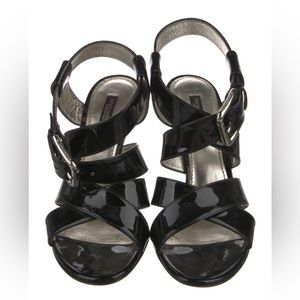 Dolce & Gabanna Patent Leather Slingback Sandals